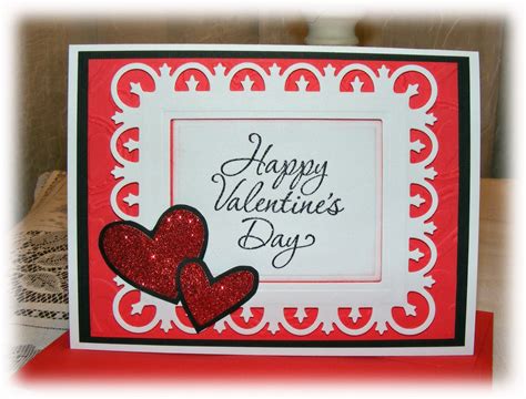 Elegant Handmade Valentines Day Greeting Card With
