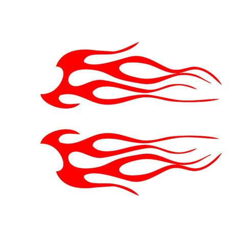 Flames Set Of 2 Vinyl Decals For Car Motorcycle Rc Etsy