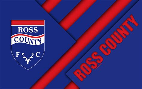 Ross County Fc Material Design Scottish Football Club Logo Blue Red