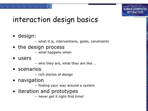 Hci 3e Ch 5 Interaction Design Basics