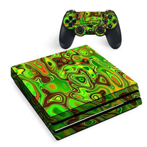 Skin For Sony Ps4 Pro Console Decal Stickers Skins Cover Green Glass