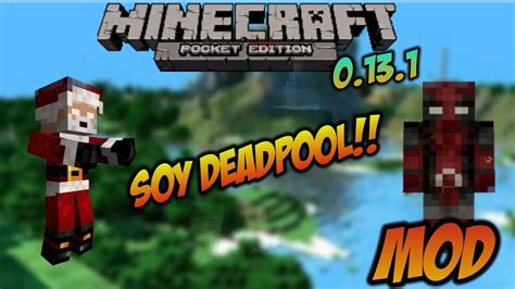 Deadpool Mod Mods Para Minecraft Pe 0131 Youtube