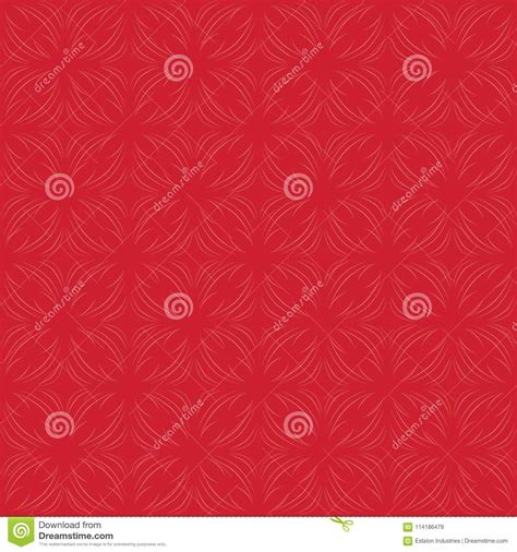 Red Gradient On Red Geometric Tile Oval And Circle Scribbly Lines