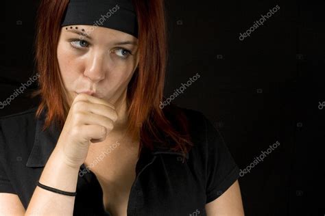 Girl Sucking Her Thumb Stock Photo Domencolja