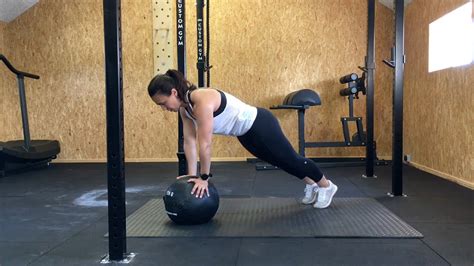 Medball Supported Plank And Knee To Elbows Youtube