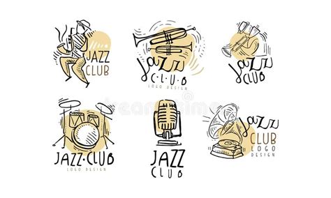 Colorful Logos Vector Set For Jazz Festival Of Live Concert Vector