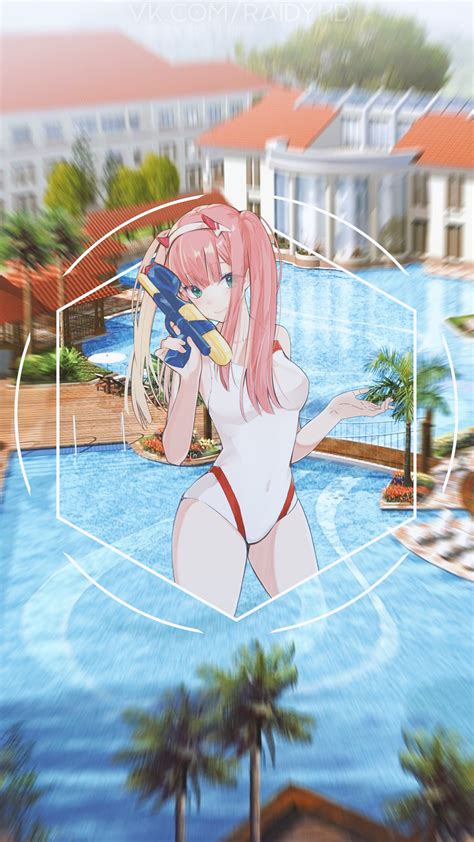 Wallpaper Anime Girls Picture In Picture Zero Two