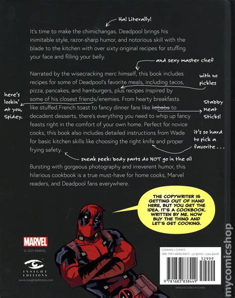 Marvel Comics Cooking With Deadpool Hc 2021 Insight Editions Comic Books
