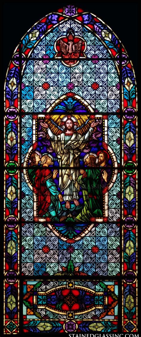 In the early 1880s, a breakthrough in stained glass. "Commission" Religious Stained Glass Window
