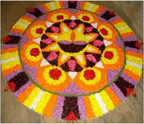 50 Best Pookalam Indian Floral Design For Onam Festival