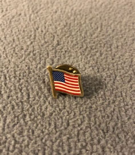 Us Flag Lapel Pin Rectangle Classic American Usa Insignia Official