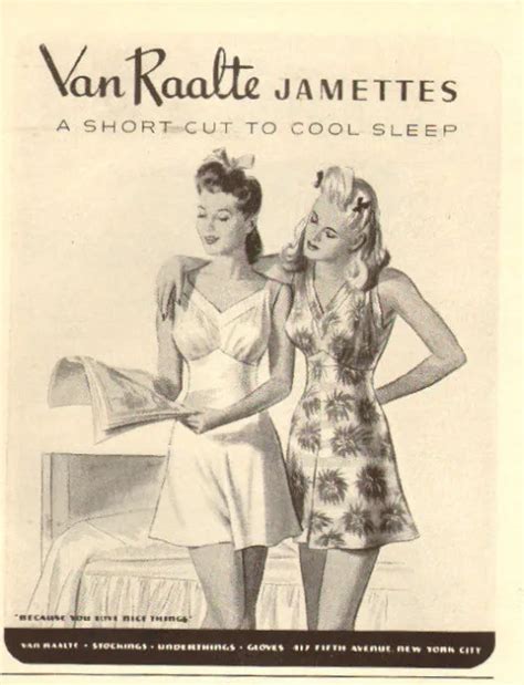 1950 vintage lingerie ad van raalte jamettes short slips for cool sleep 061418 7 95 picclick