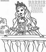 Barbie Princess Coloring Pages School Charm Girls Colorings sketch template