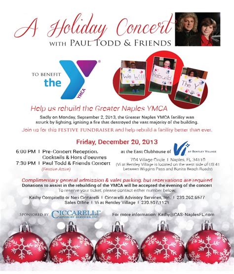 A Holiday Concert With Paul Todd And Friends To Benefit The Greater