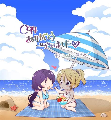 nozoeli at the beach [love live] r lovelive