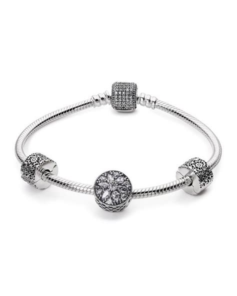 Pandora Bracelet Set Sterling Silver And Cubic Zirconia Signature Clasp Jewelry And Accessories