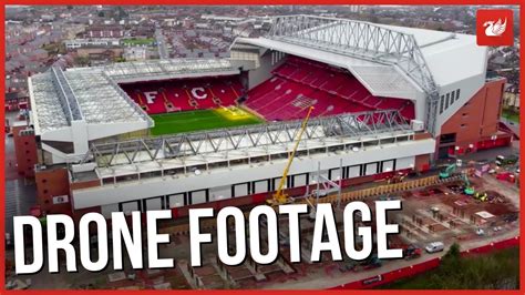 Drone Footage Shows Anfield Road Stand Expansion Progress Youtube