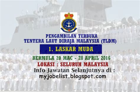 Jawatan Kosong Di Tentera Laut Diraja Malaysia Tldm April 2016