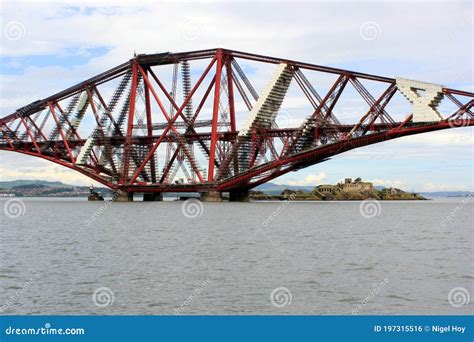 Section Of Steel Cantilever Bridge With Scaffold Stock Photo Image Of