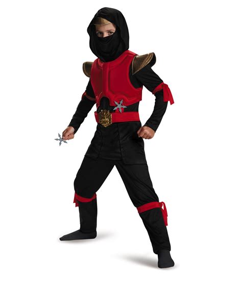 Red And Black Ninja Boys Costume Deluxe