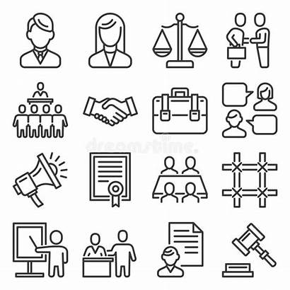 Lawyer Legal Law Icons Line