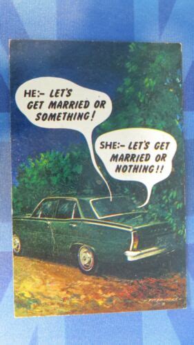 saucy bamforth motoring comic postcard 1969 vauxhall viva back seat sex theme ebay
