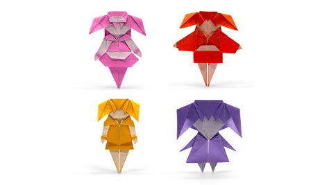A Group Of Origami Girls By Chen Xiao Origami Expressions