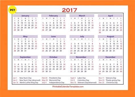 2017 Printable Calendar Printable Blank Calendarorg 7 Best Images Of