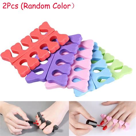 Beauty7 2pcs Soft Finger Toe Separator Sponge Foam Finger Nail Art
