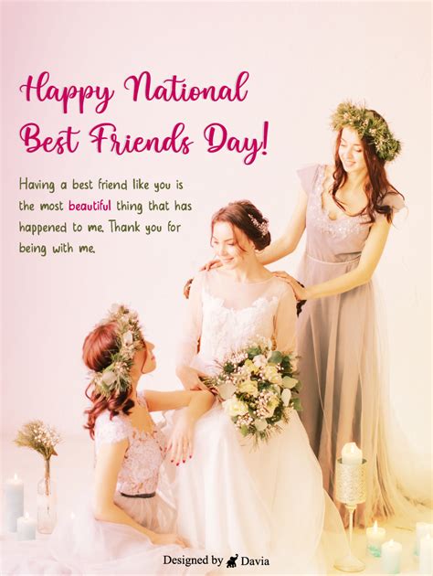 The Most Beautiful Thing Happy National Best Friends Day Cards Birthday And Greeting Cards By