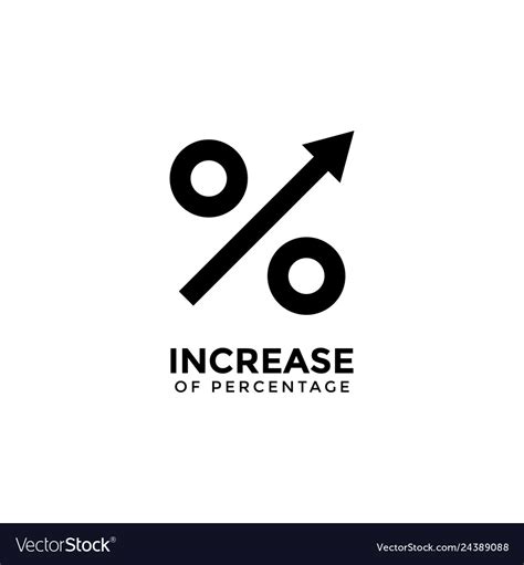 Increase Percentage Graphic Design Template Vector Image