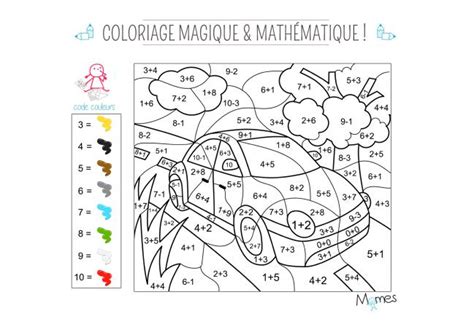 Vous avez à disposition un dessin du coloriage magique voiture à imprimer avec des couleurs pour aider à choisir les crayons et feutres pour colorier et dessiner. Coloriage magique et mathématique : la voiture en 2020 ...