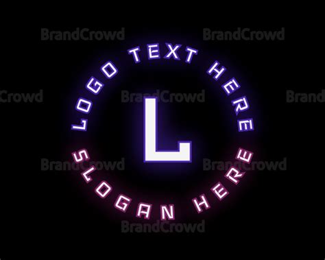 Neon Signage Lettermark Logo Brandcrowd Logo Maker