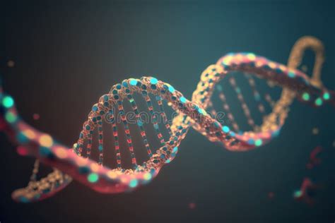 Double Helix Dna Strands On A Pink Generative Ai Stock Illustration
