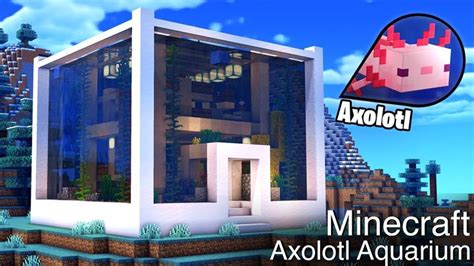 Axolotl Aquarium Survival Base Minecraft Tutorial 117 86 Youtube