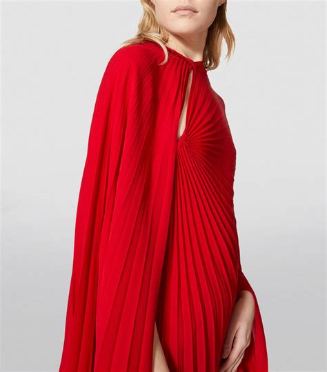 Valentino Garavani Red Silk Pleated Mini Dress Harrods Uk