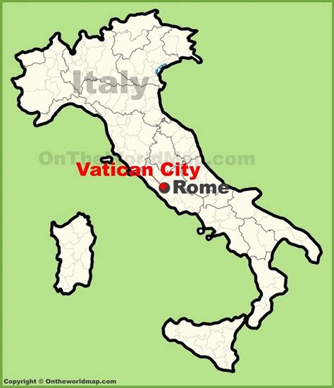 Vatican City Location On The Map Of Italy Italy Map Map Of Italy