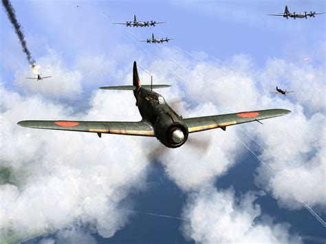 Asisbiz IL2 GB Ki 100 59 Sentai W078 closes in for the kill on a B 29