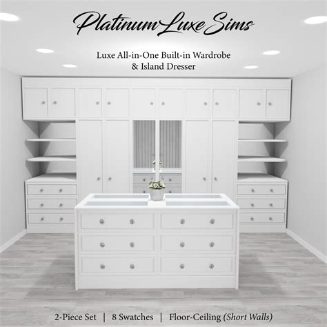 Install Luxe All In One Built In Wardrobe And Island Dresser The Sims 4