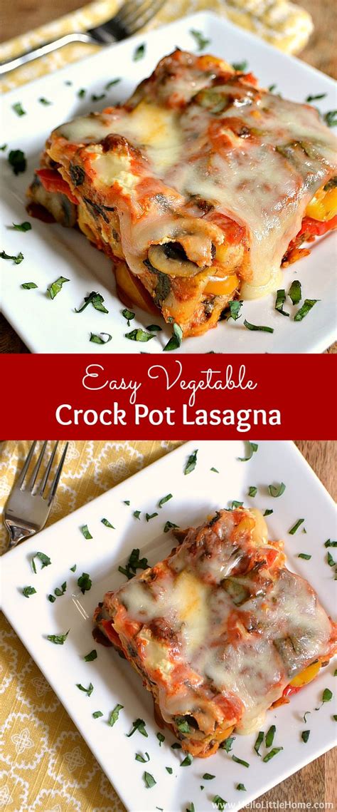 Easy Vegetable Crock Pot Lasagna