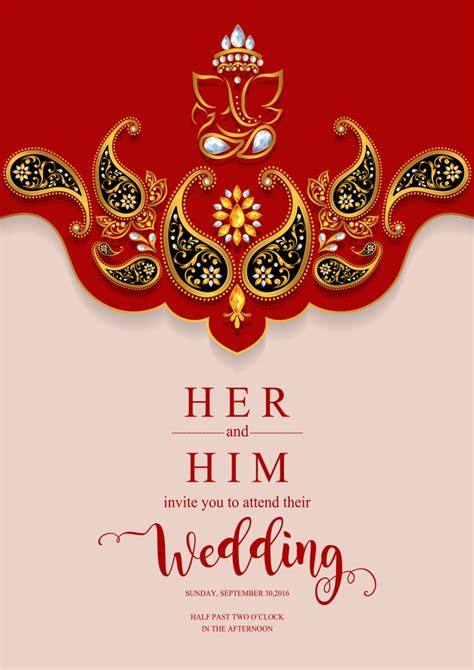 Indian Wedding Invitation Cards Wedding Invitation Card Template
