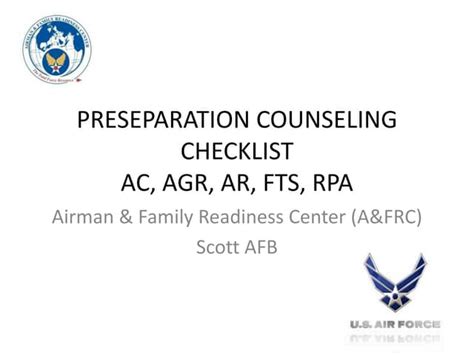 Preseparation Counseling Briefing Slides Ppt