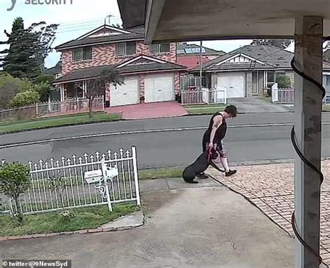 Cruel Moment A Woman Is Caught On Cctv Allegedly Kicking And Dragging A