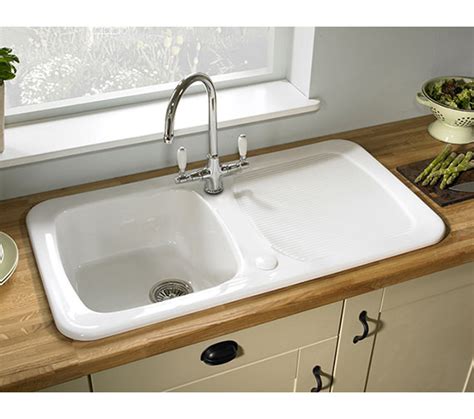 Astracast Aquitaine 10 Bowl Ceramic Gloss White Inset Kitchen Sink