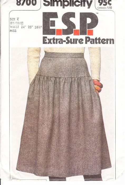 A Womans Skirt Sewing Pattern From The 1970s