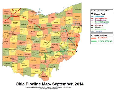 Ohio Pipeline Map And Proposed Et Rover And Leach Xpress
