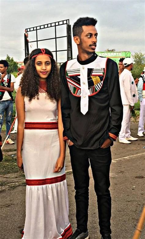 Oromo Boy And Girl Standing Beside Each Other Culture Clothing