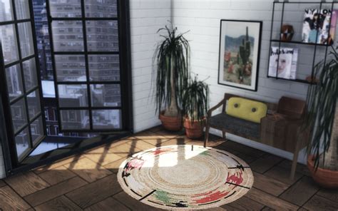 Sims 4 Ccs The Best Urban Outfitters Round Rugs By Novvvas