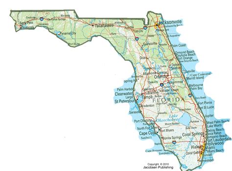 Florida State Map Florida Road Map Florida State Map Map Of Florida