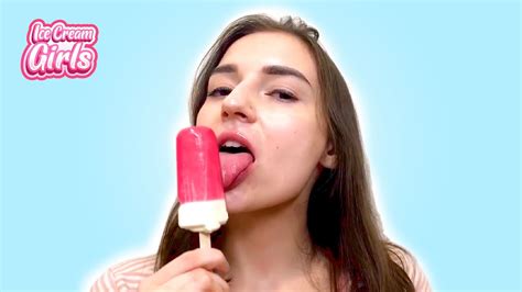 Natalia From Russia Eating And Licking Popsicle Asmr Ice Cream Girls 🍦 Youtube